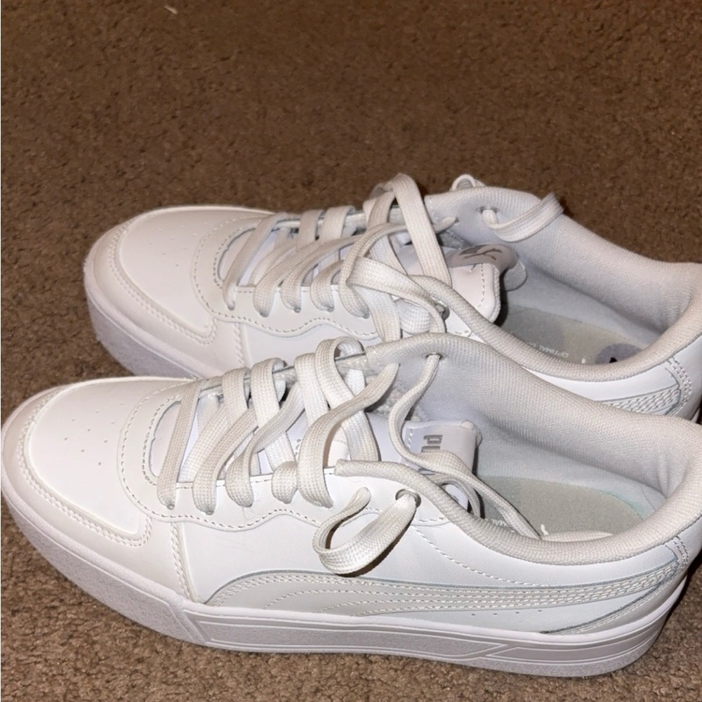 Puma Classic White Lace-Up Sneakers - Picture 5 of 6